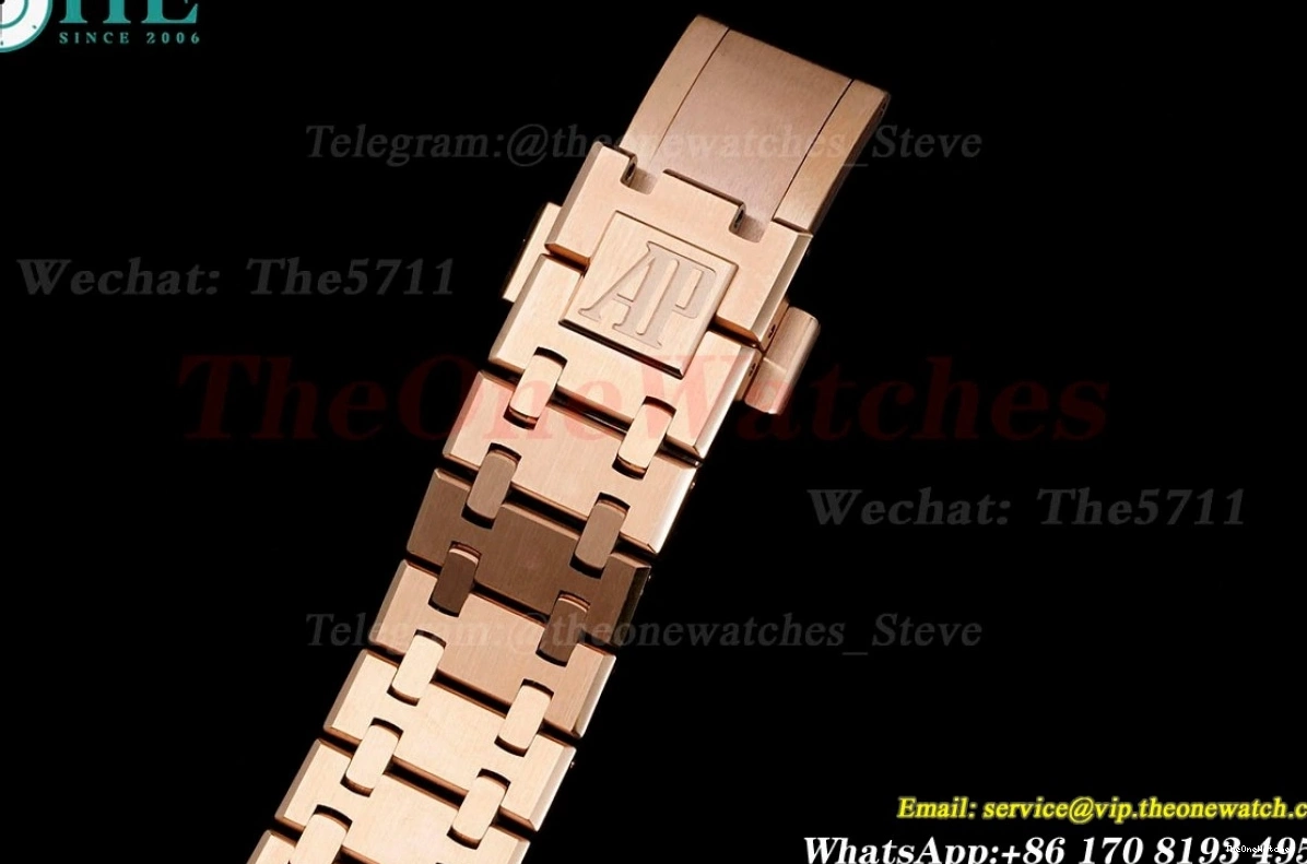 Oak Qtz Ladies RG JJF Swiss 33mm Diamond Grey RG Royal 0405